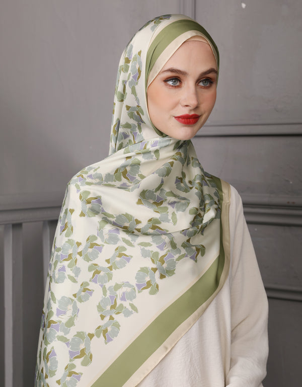 ZAYLA PRINTED SHAWL (OLIVE)